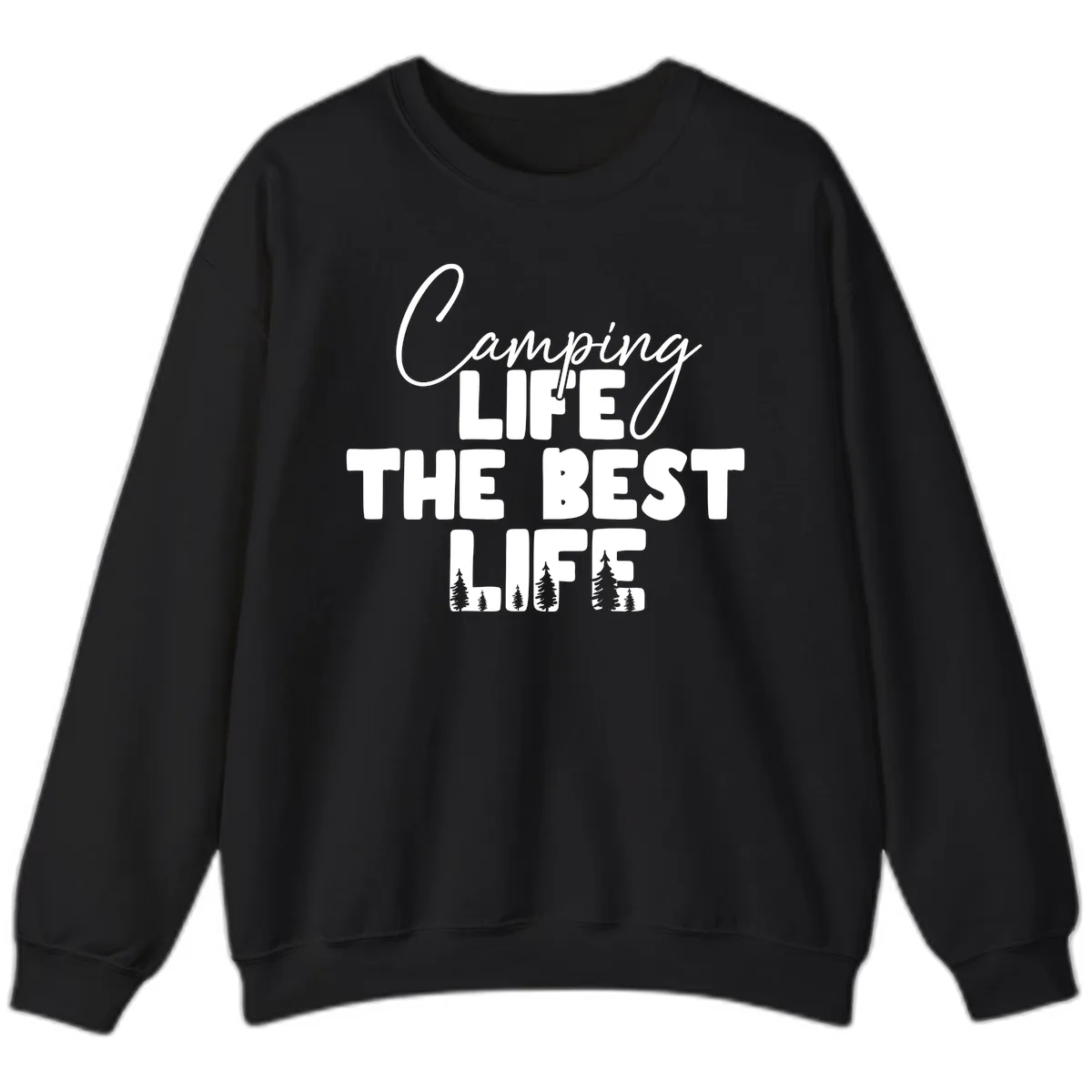 Camping Life The Best Life Sweatshirt in Black