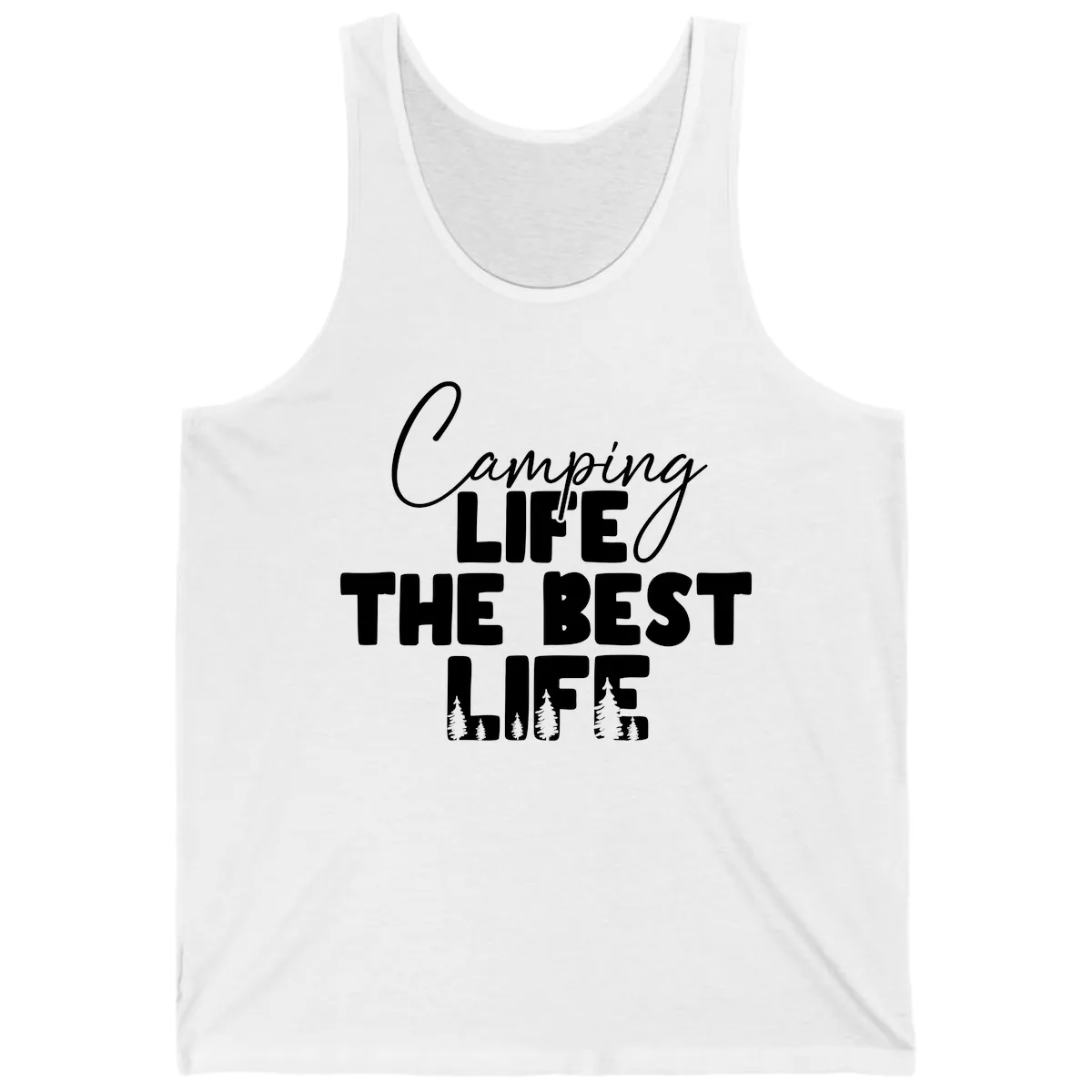 Camping Life The Best Life Tank in White