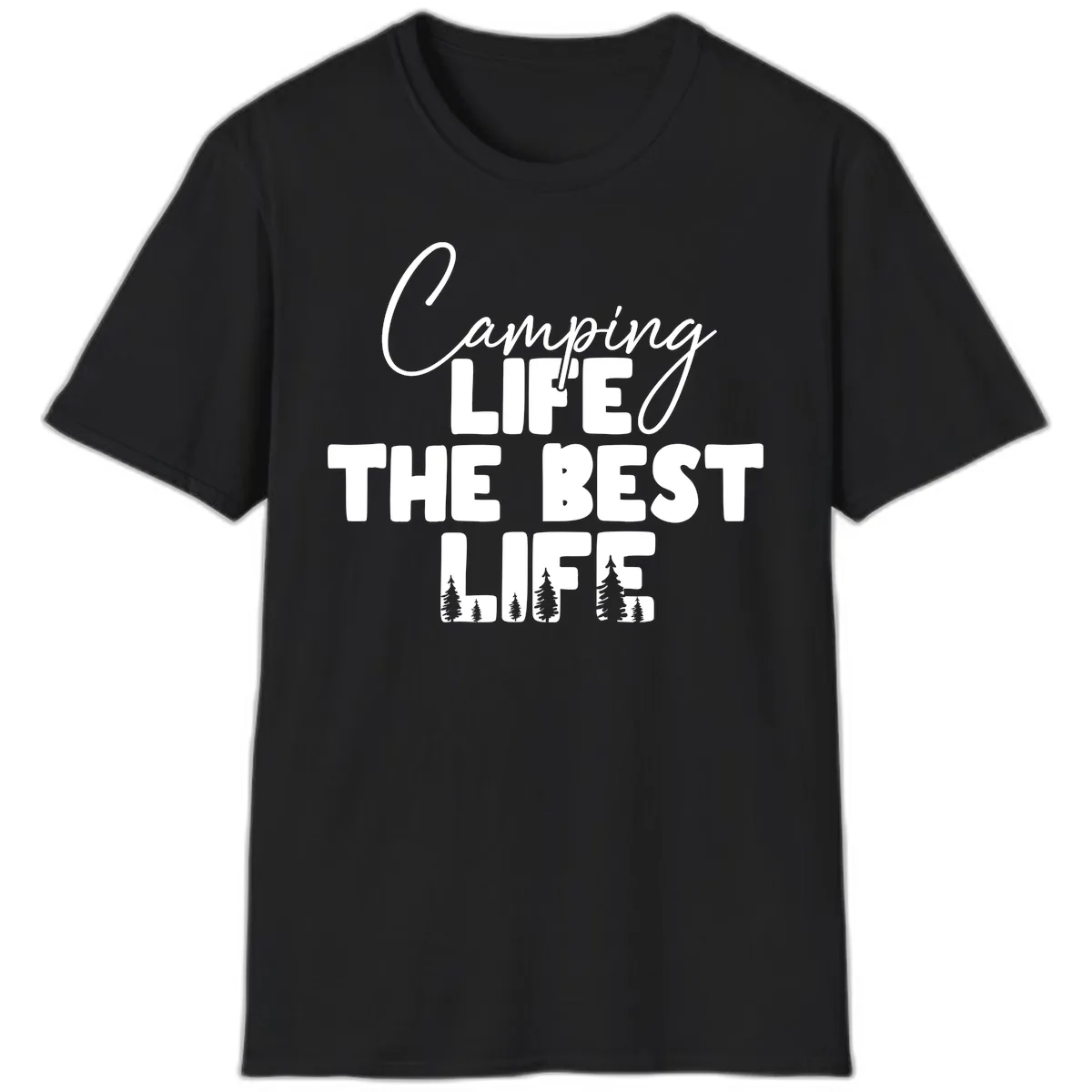 Camping Life The Best Life T-Shirt in Black