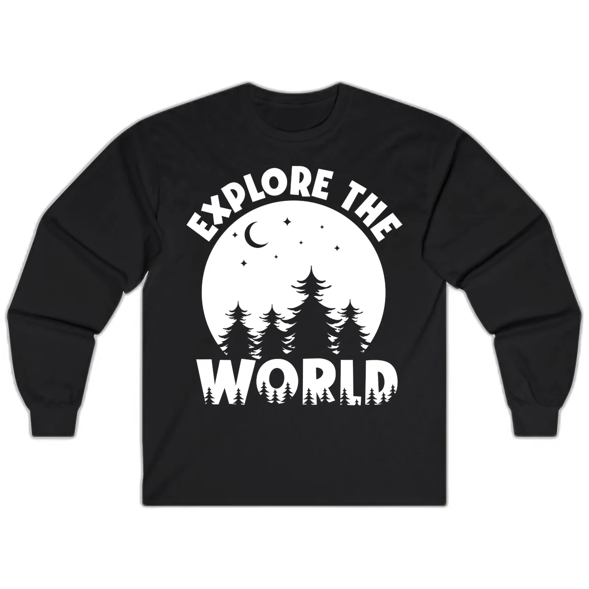 Explore The World Forest Night Long Sleeve in Black
