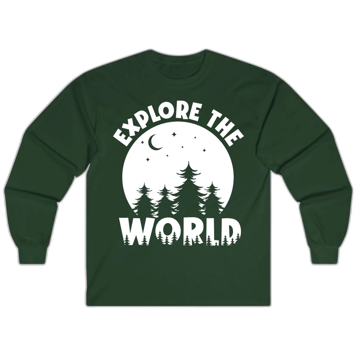 Explore The World Forest Night Long Sleeve in Forest Green