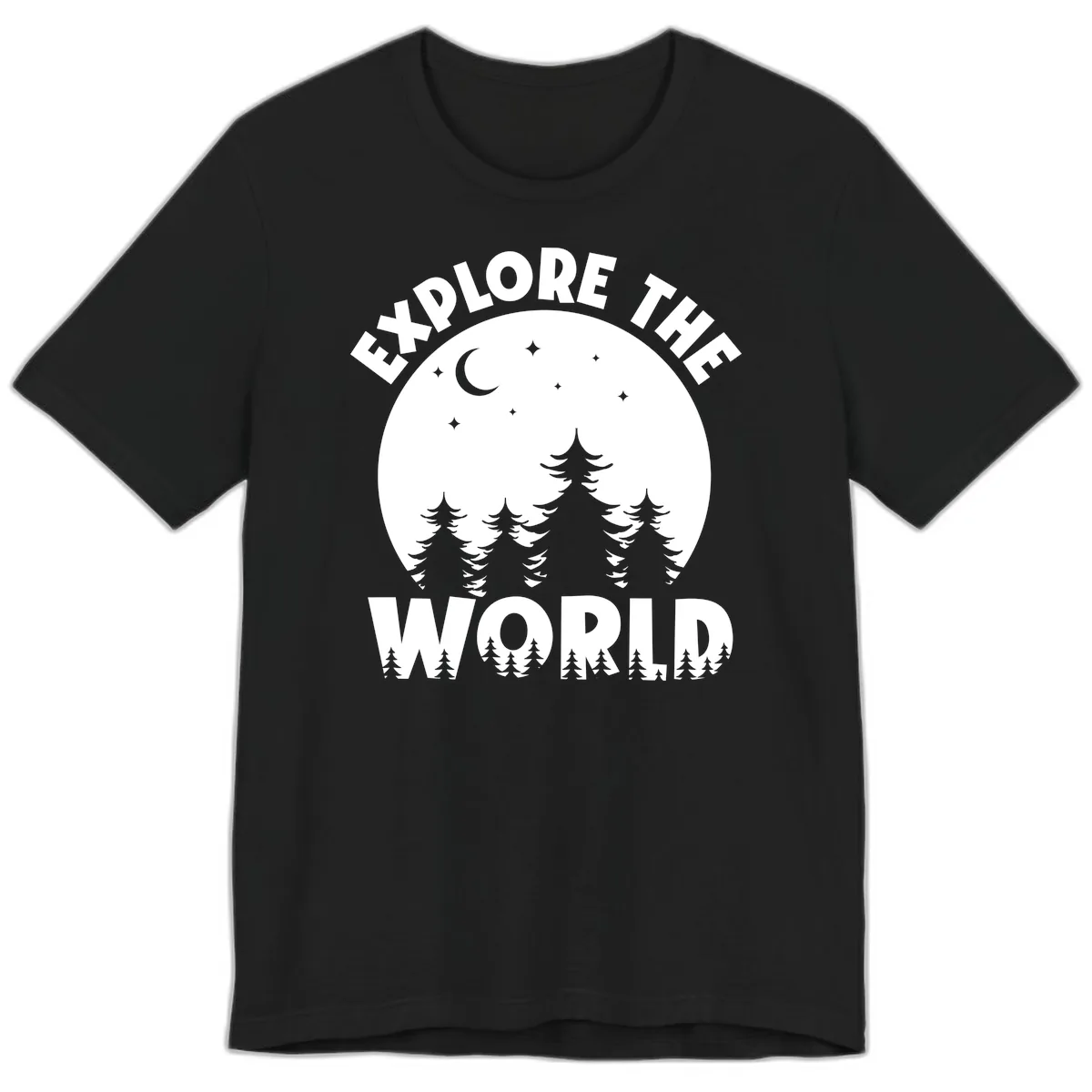 Explore The World Forest Night Premium T-Shirt in Black