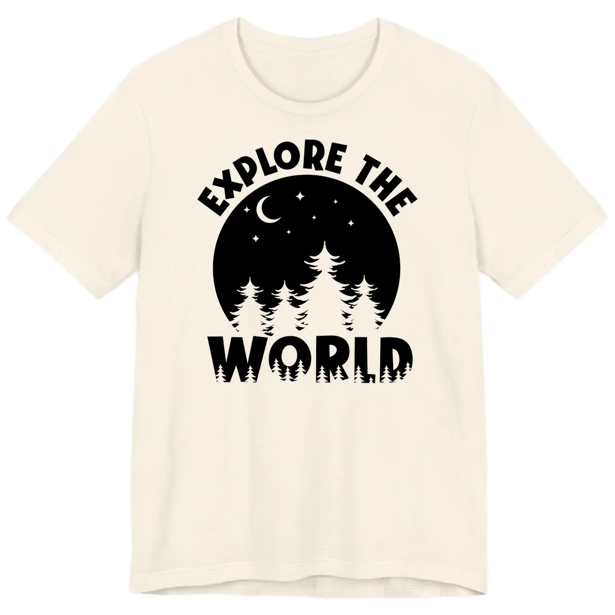 Explore The World Forest Night Premium T-Shirt in Natural