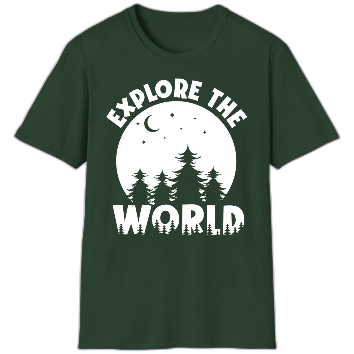 Explore The World Forest Night T-Shirt in Forest Green
