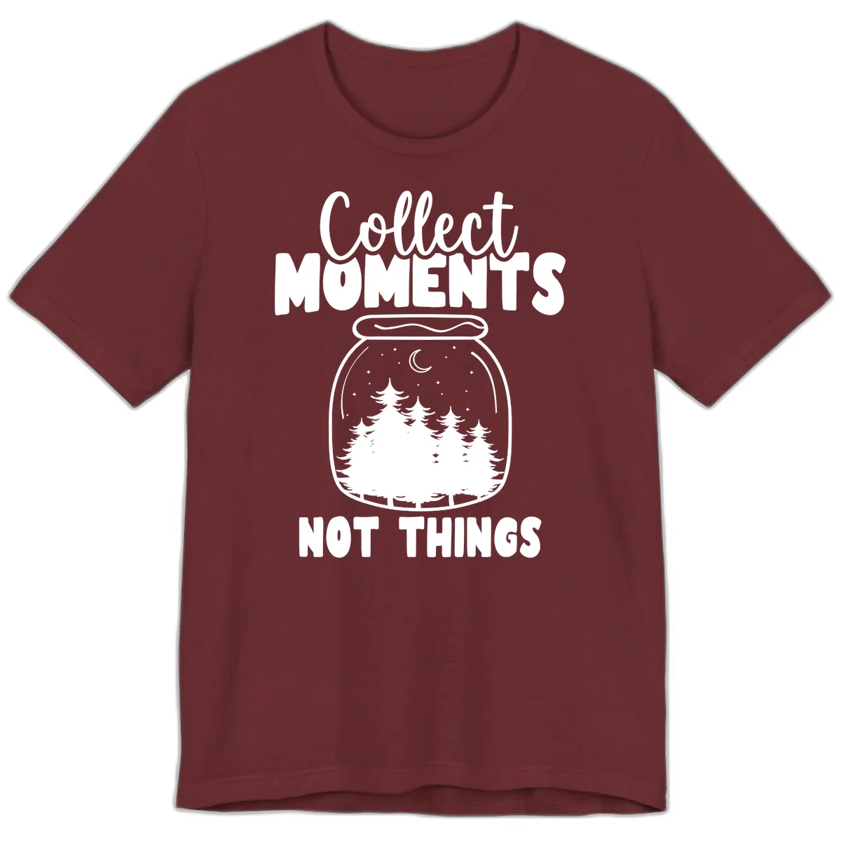Collect Moments Not Things Premium T-Shirt in Heather Cardinal
