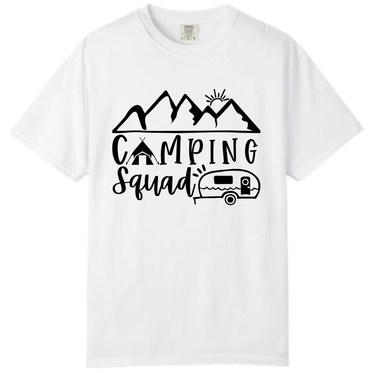 Camping Squad Adventure Comfort Color in White