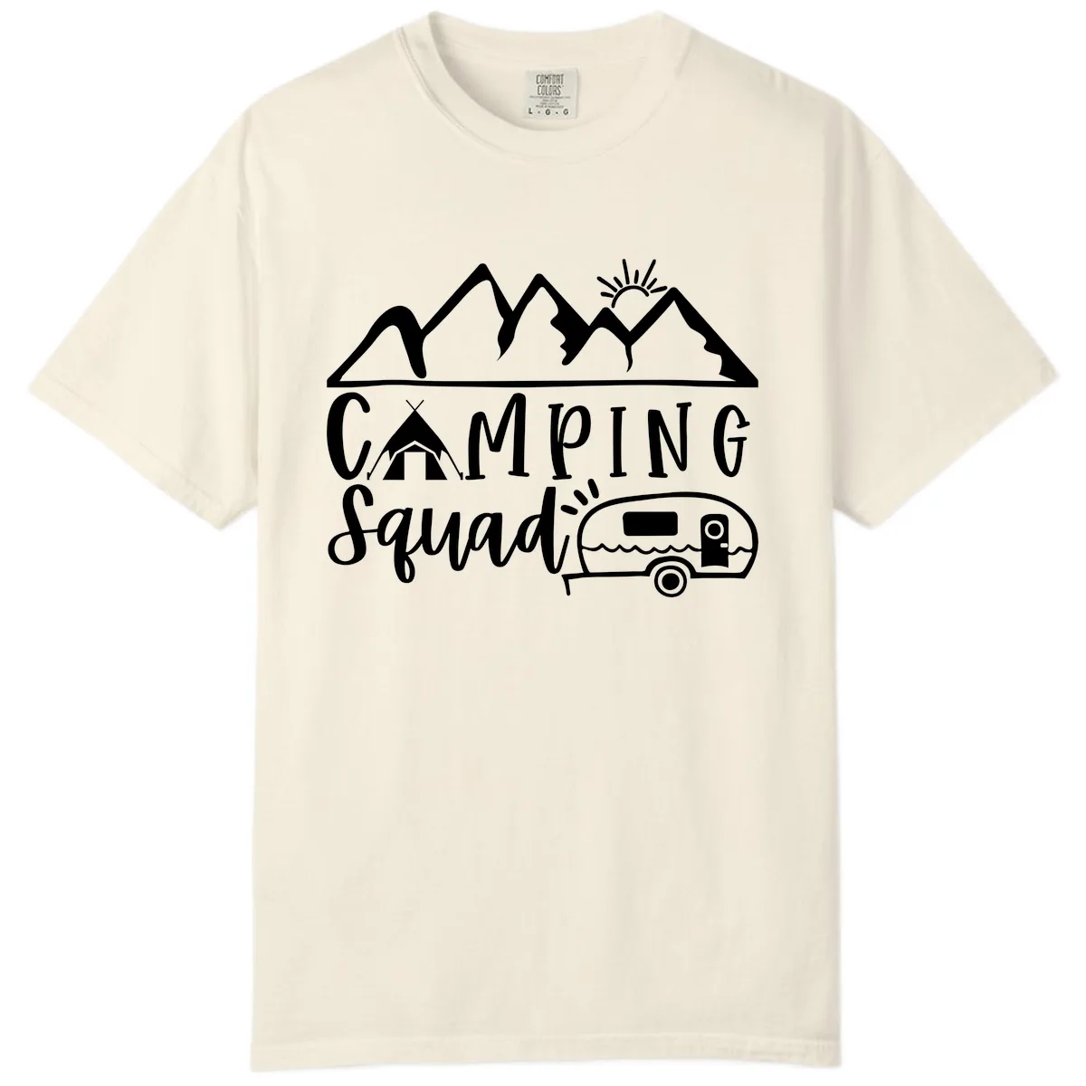 Camping Squad Adventure Comfort Color in Ivory
