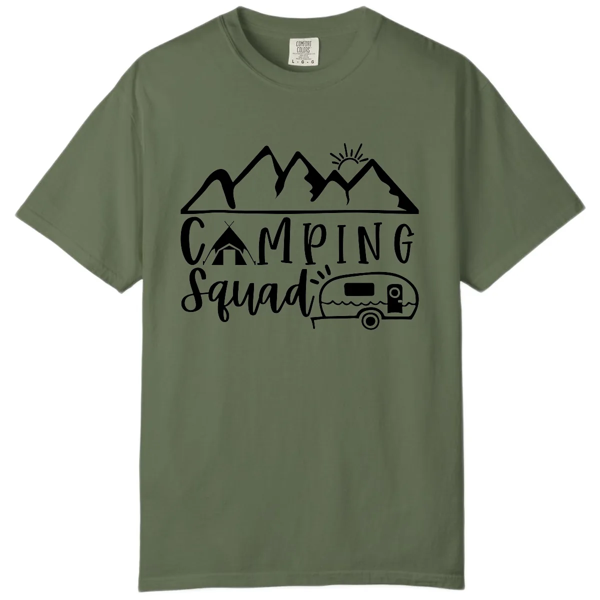 Camping Squad Adventure Comfort Color in Sage