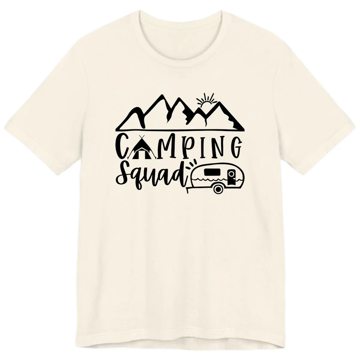 Camping Squad Adventure Premium T-Shirt in Natural
