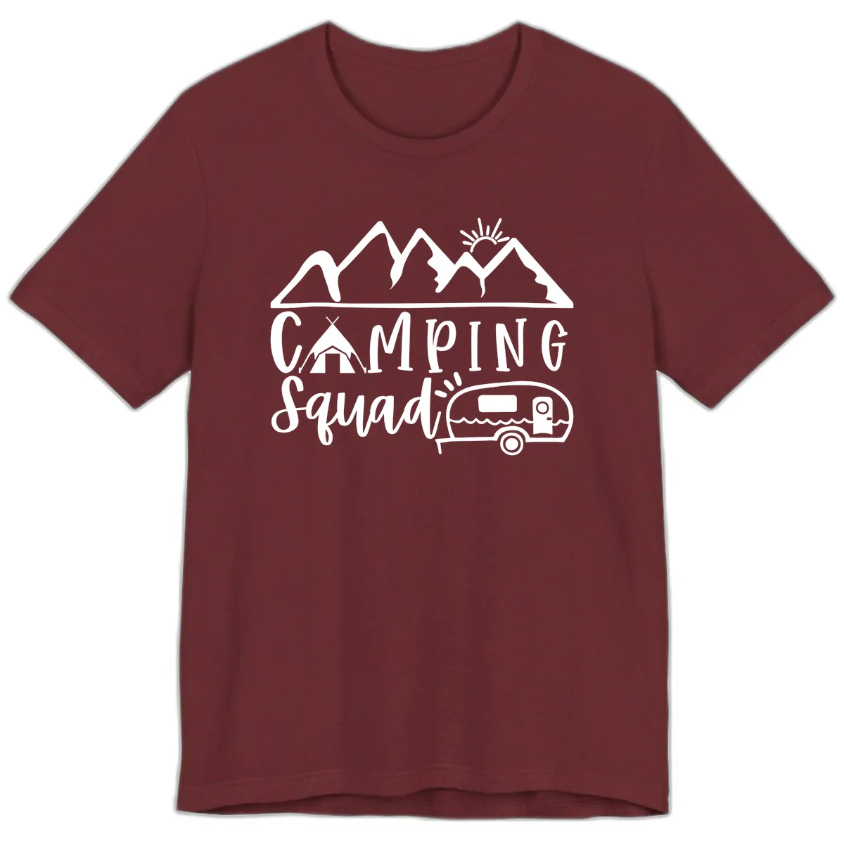 Camping Squad Adventure Premium T-Shirt in Heather Cardinal