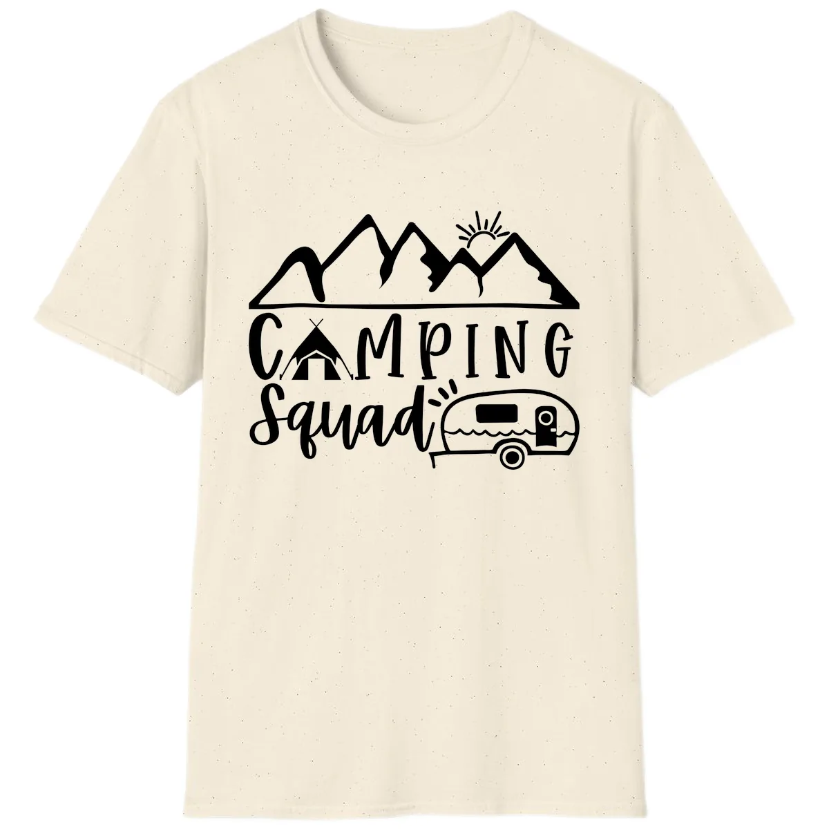 Camping Squad Adventure T-Shirt in Natural