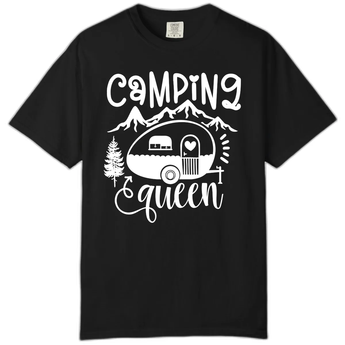 Camping Queen Retro Airstream Comfort Color in Black