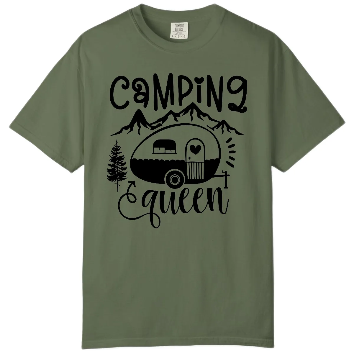 Camping Queen Retro Airstream Comfort Color in Sage