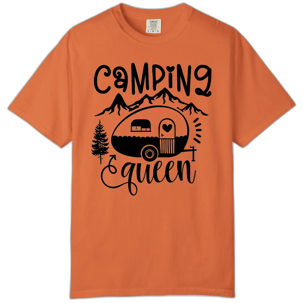 Camping Queen Retro Airstream Comfort Color in Burnt Orange
