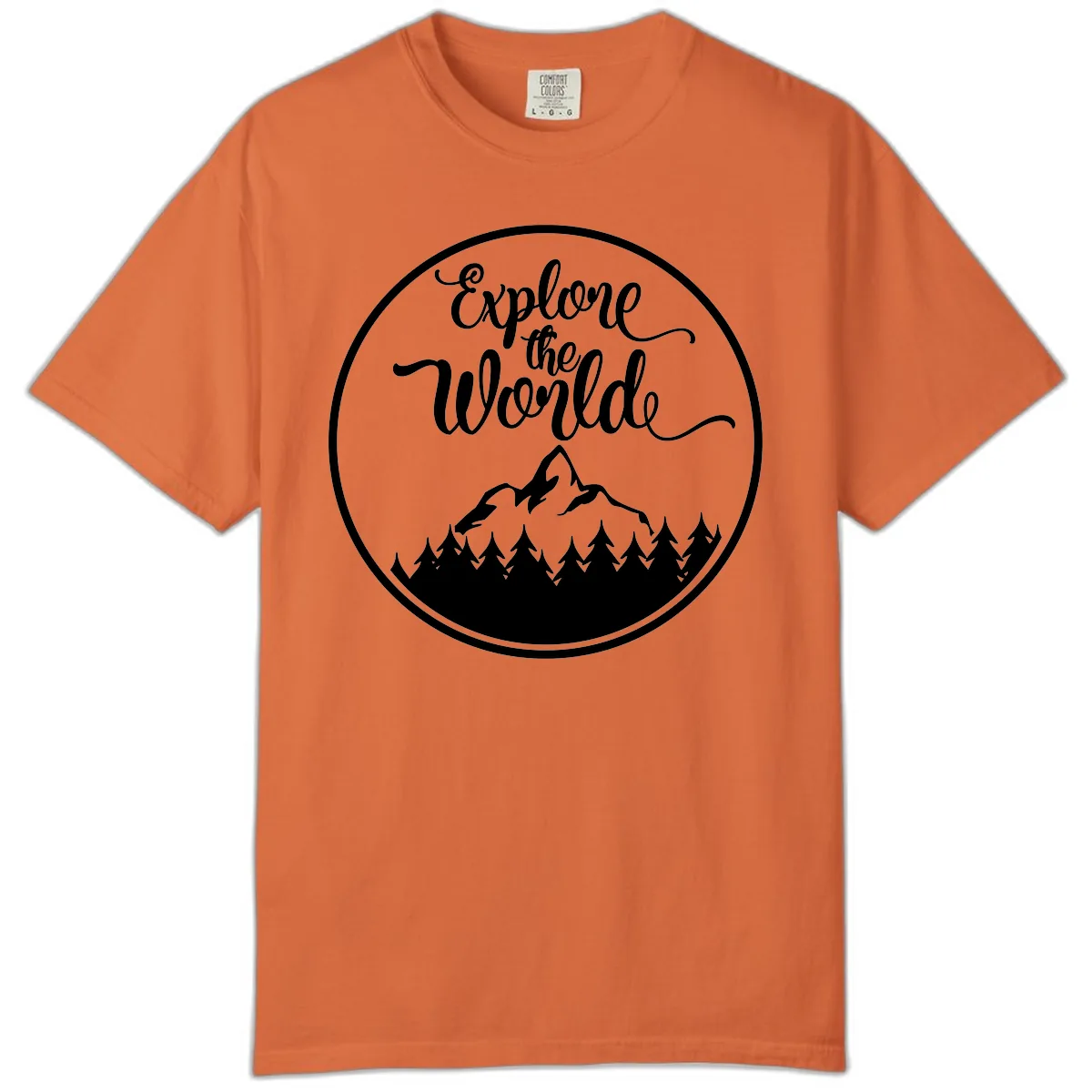 Explore The World Mountain Forest Comfort Color in Burnt Orange