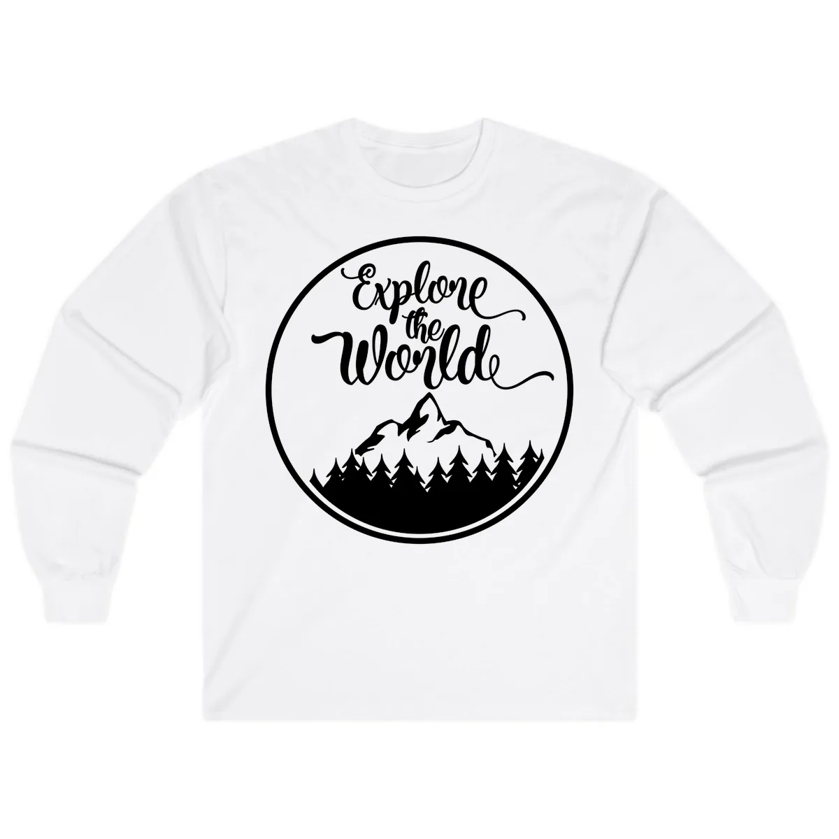 Explore The World Mountain Forest Long Sleeve in White
