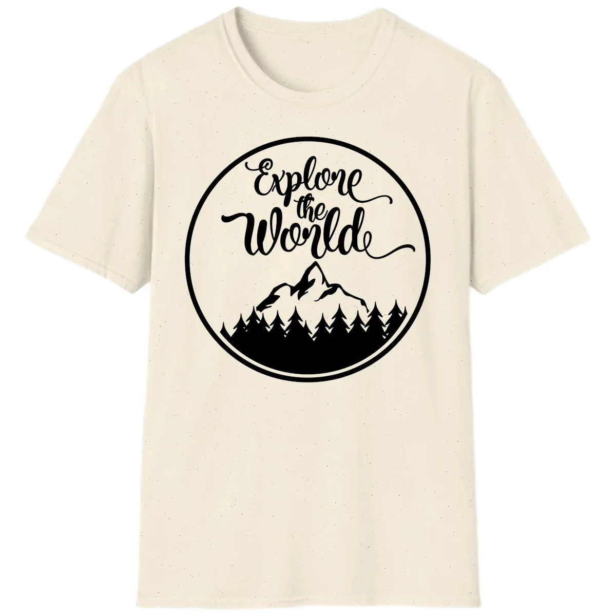 Explore The World Mountain Forest T-Shirt in Natural