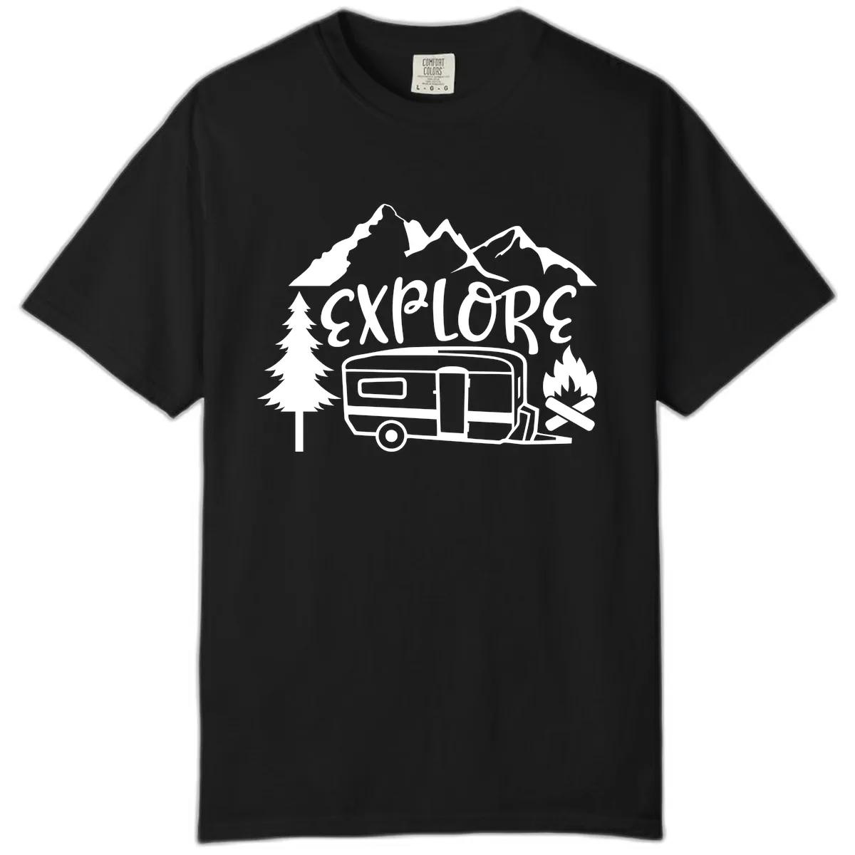 Explore The Campfire Adventure Comfort Color in Black