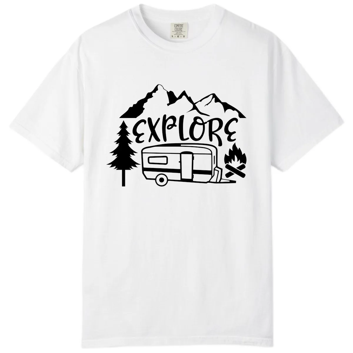 Explore The Campfire Adventure Comfort Color in White