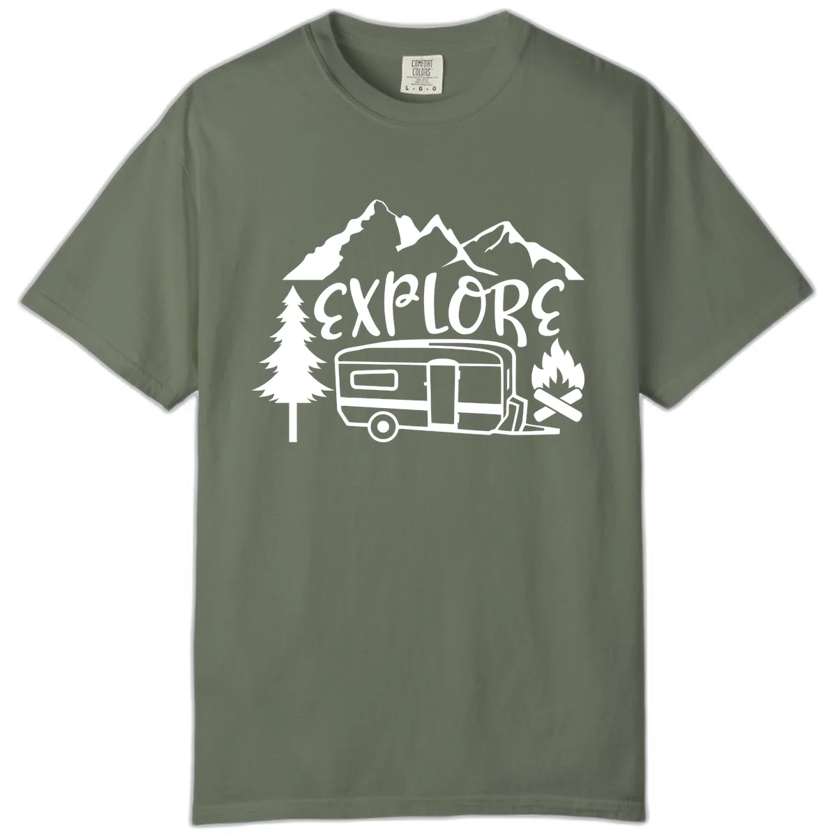 Explore The Campfire Adventure Comfort Color in Moss