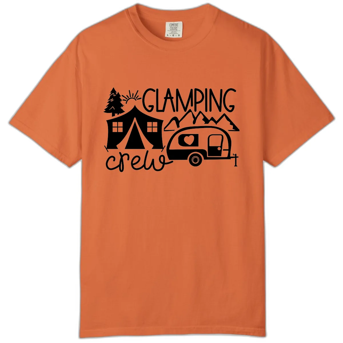 Glamping Crew Adventure Comfort Color in Burnt Orange