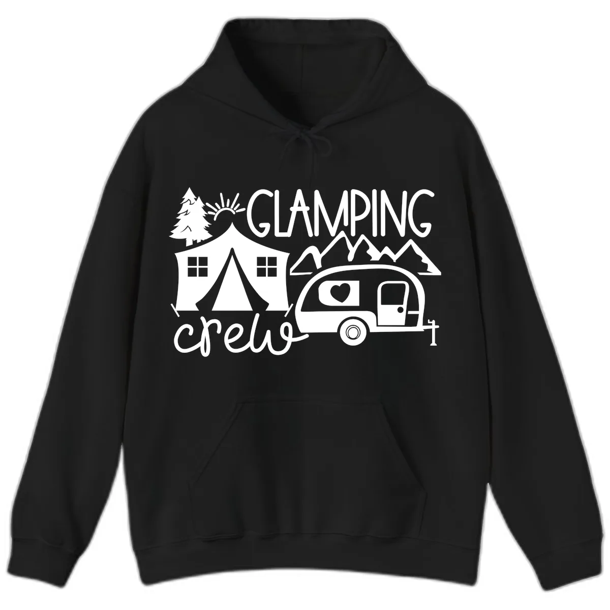 Glamping Crew Adventure Hoodie in Black