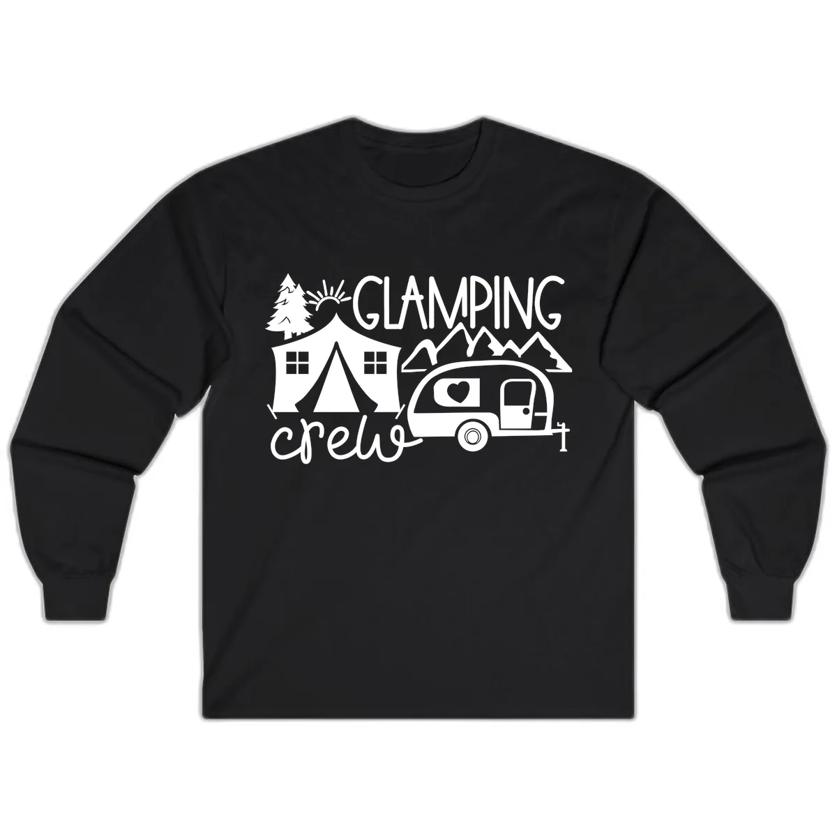 Glamping Crew Adventure Long Sleeve in Black