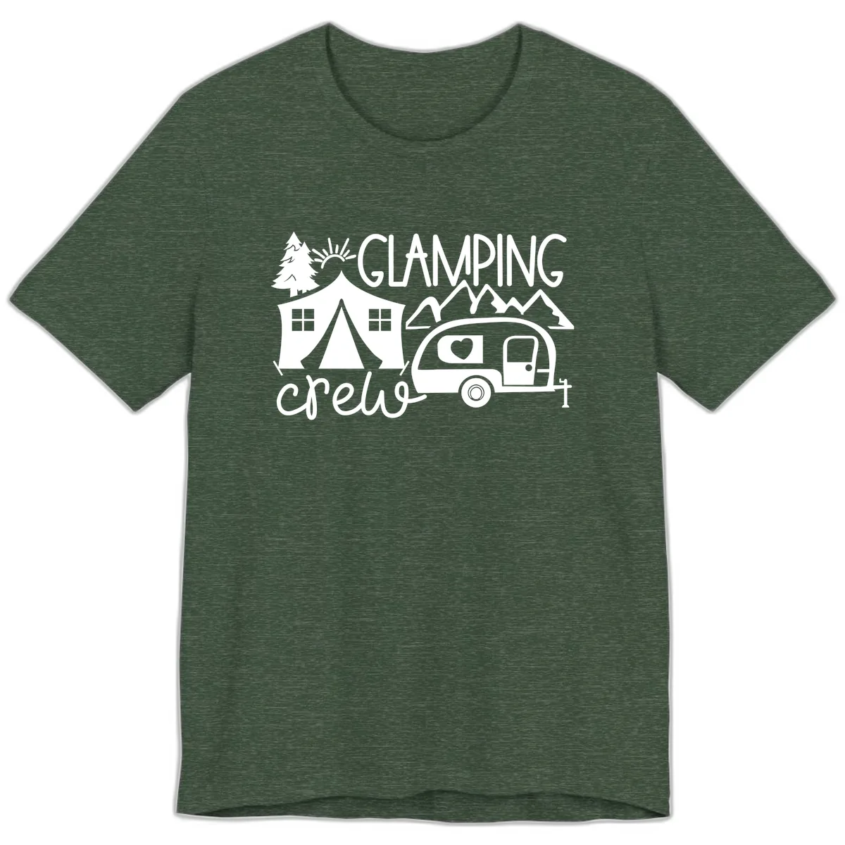 Glamping Crew Adventure Premium T-Shirt in Heather Forest