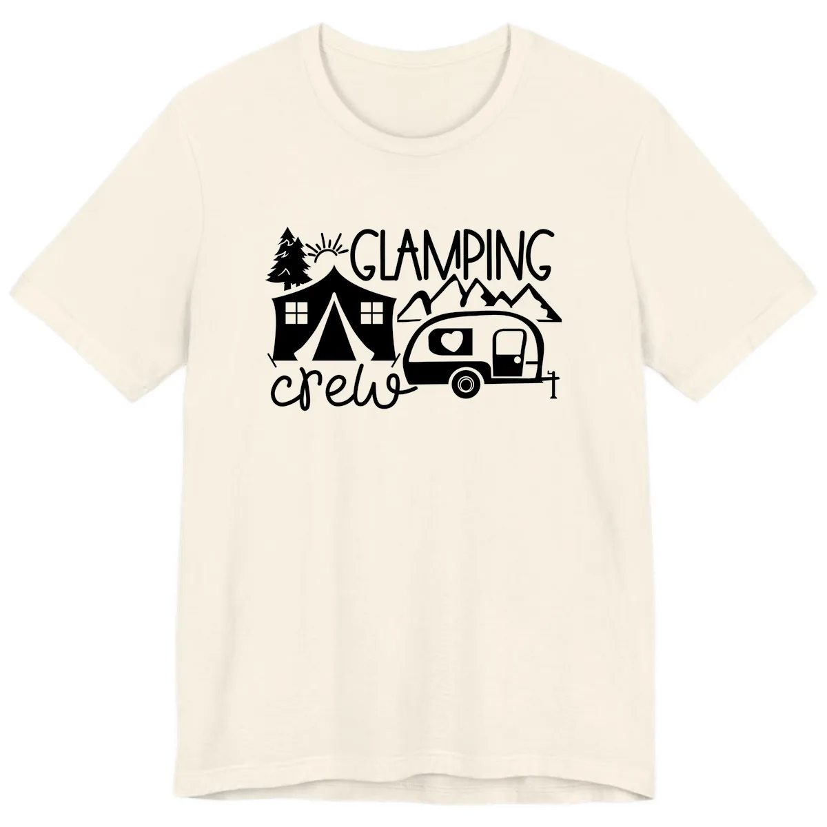 Glamping Crew Adventure Premium T-Shirt in Natural