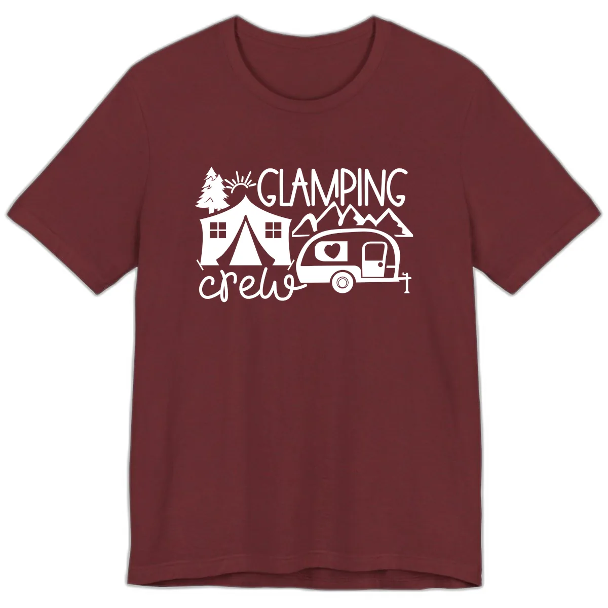 Glamping Crew Adventure Premium T-Shirt in Heather Cardinal