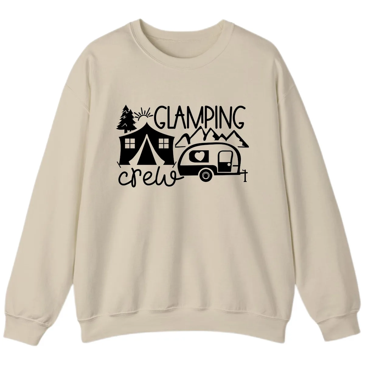 Glamping Crew Adventure Sweatshirt in Sand