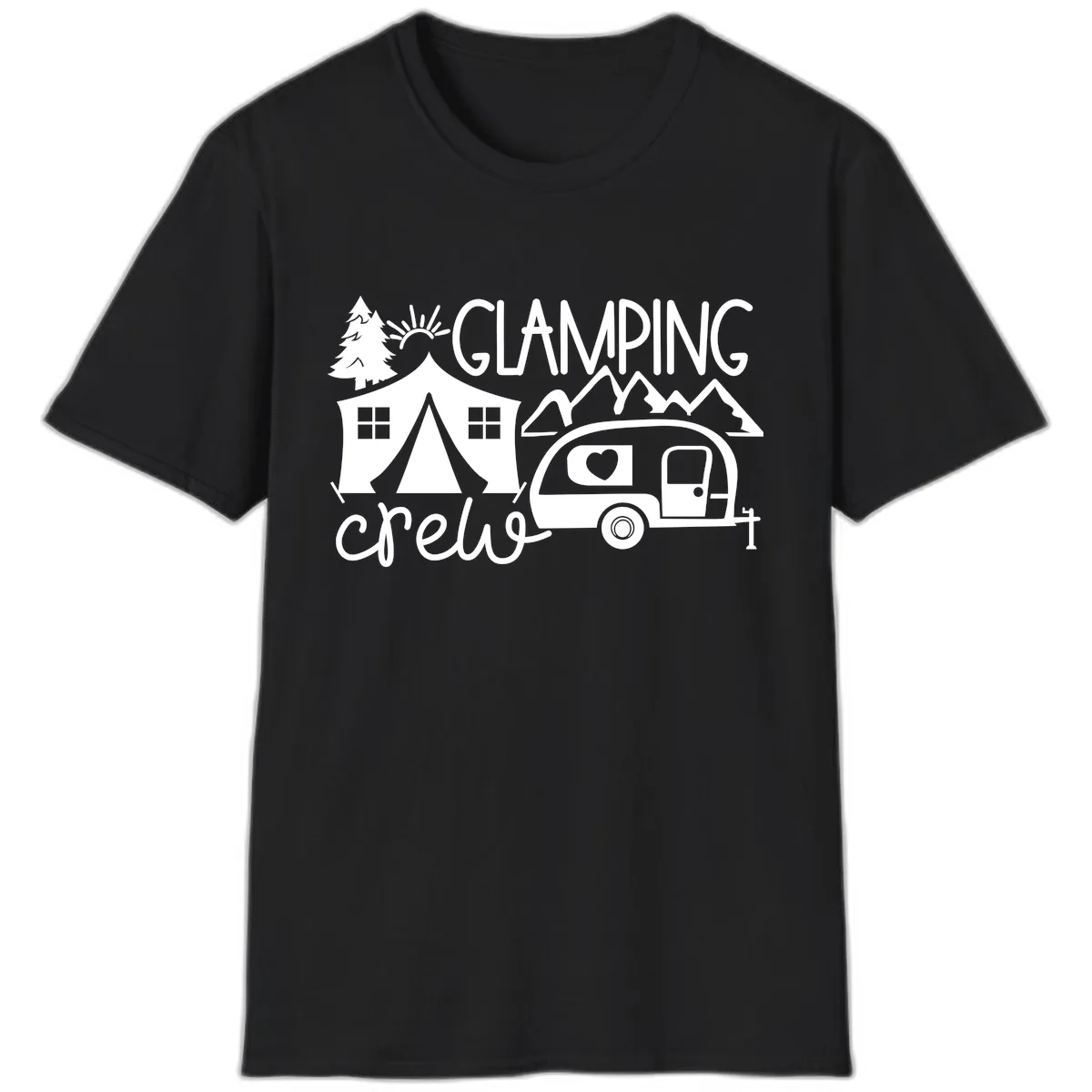 Glamping Crew Adventure T-Shirt in Black