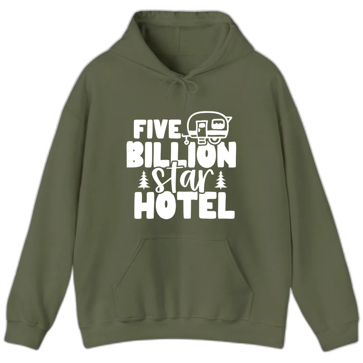 Five Billion Star Hotel Hoodie in Military Green