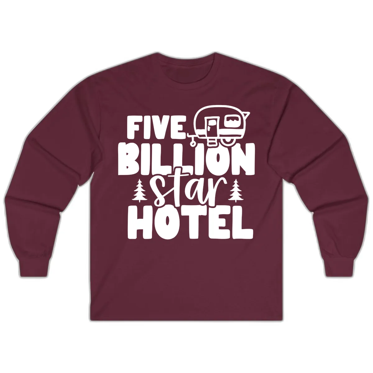 Five Billion Star Hotel Long Sleeve in Maroon