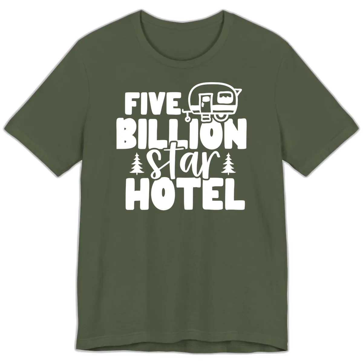 Five Billion Star Hotel Premium T-Shirt in Military Green