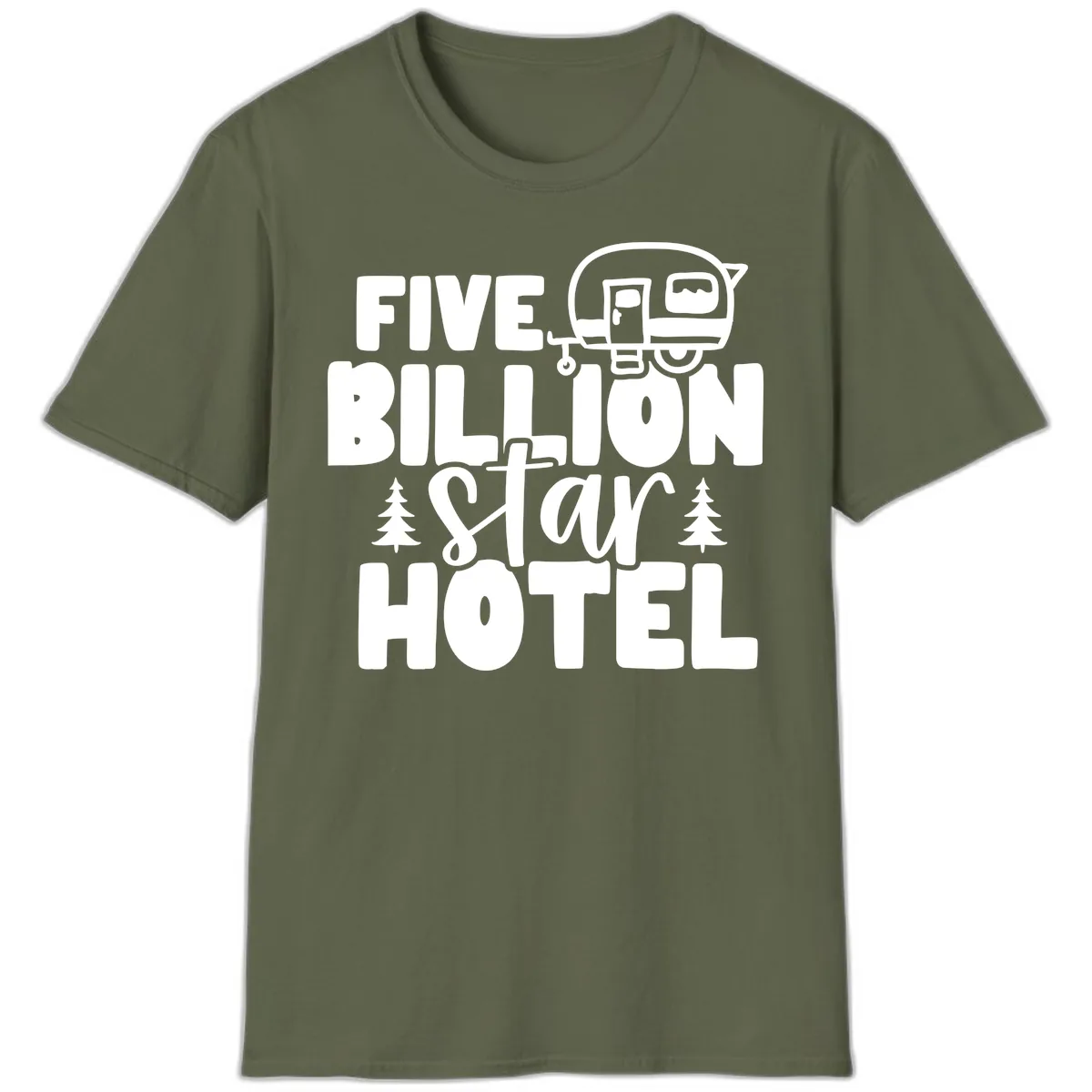 Five Billion Star Hotel T-Shirt in Military Green