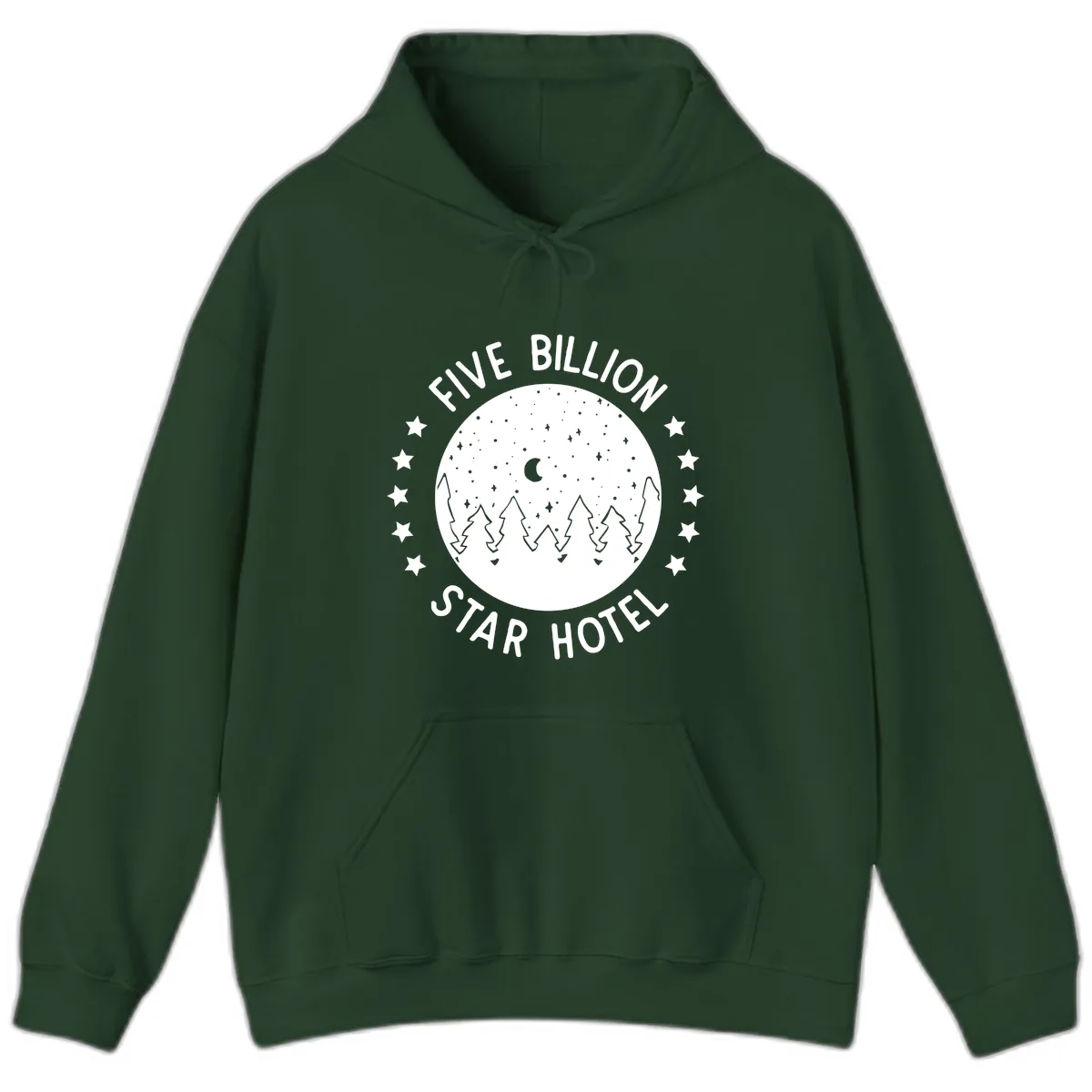 Five Billion Star Hotel Hoodie in Forest Green