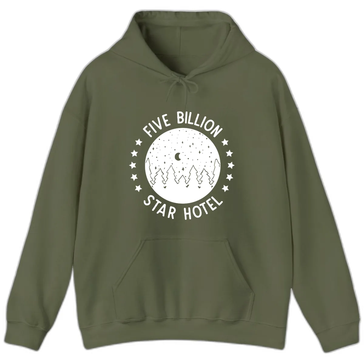 Five Billion Star Hotel Hoodie in Military Green