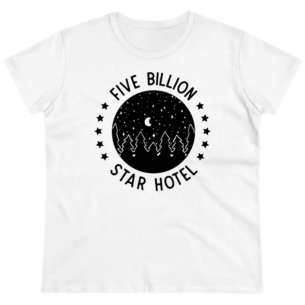 Five Billion Star Hotel Ladies Tee in White
