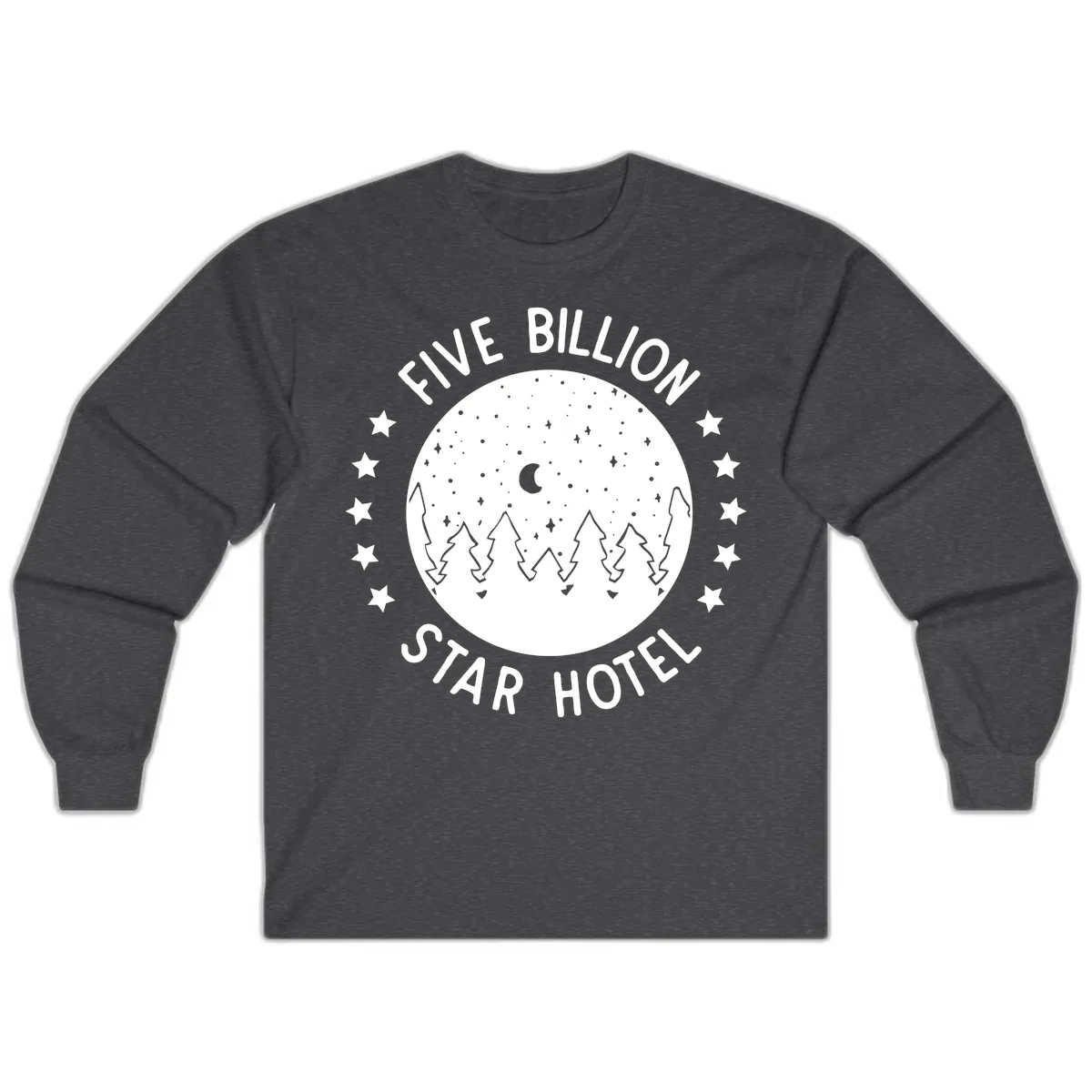 Five Billion Star Hotel Long Sleeve in Dark Heather