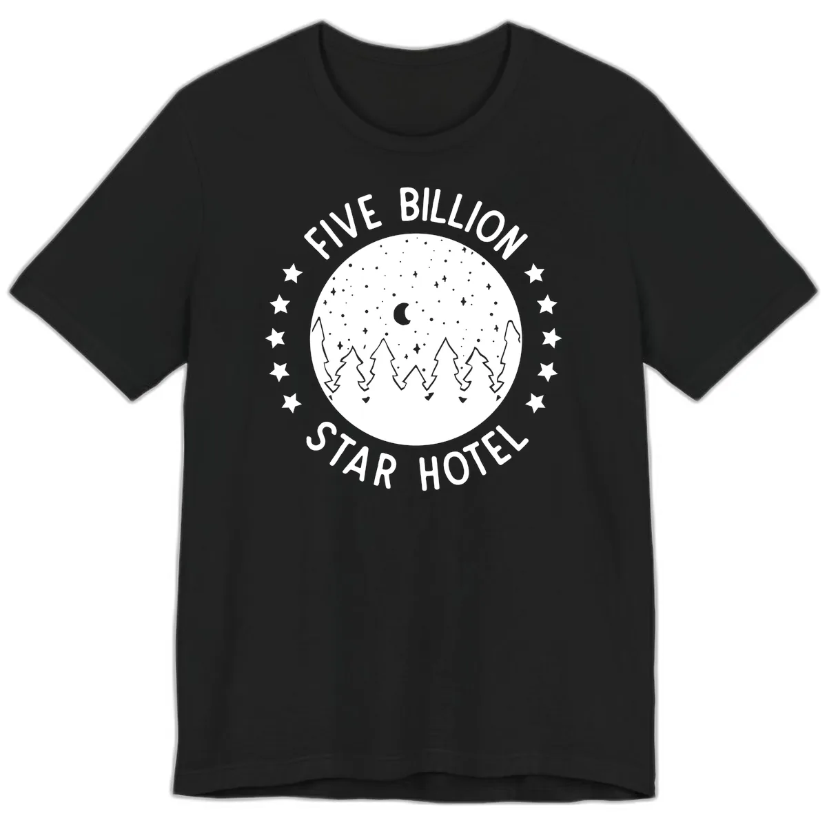 Five Billion Star Hotel Premium T-Shirt in Black