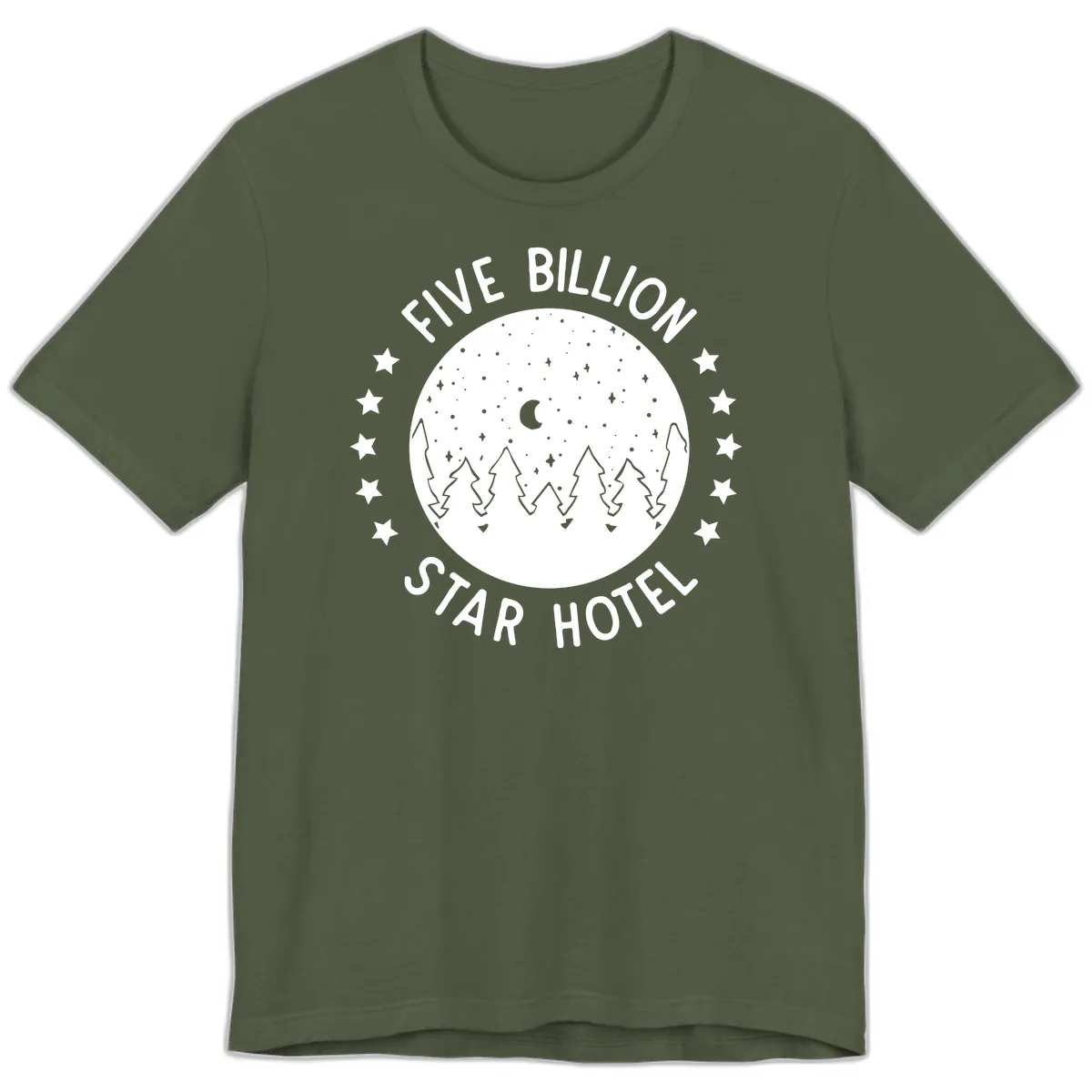 Five Billion Star Hotel Premium T-Shirt in Military Green