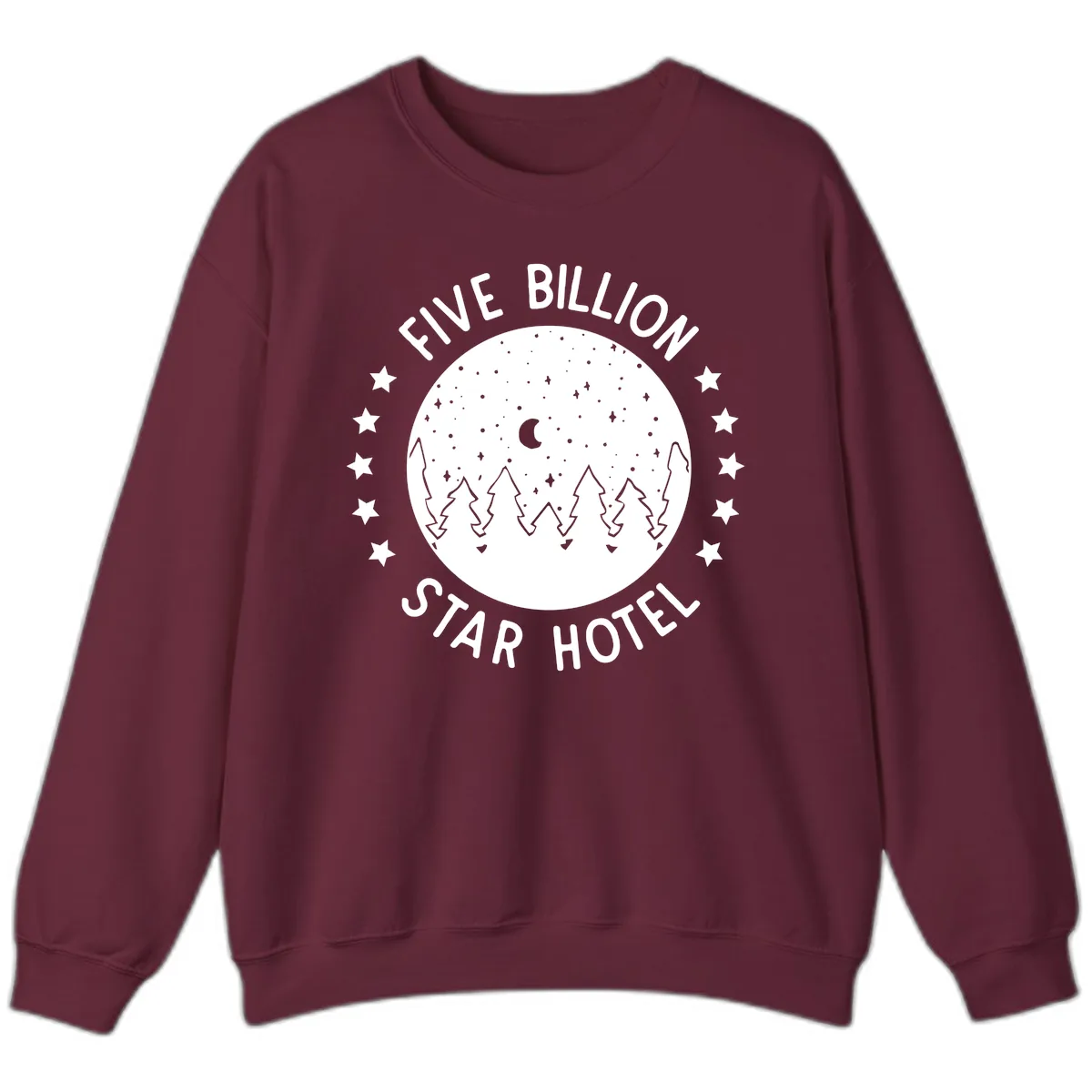 Five Billion Star Hotel Sweatshirt in Maroon