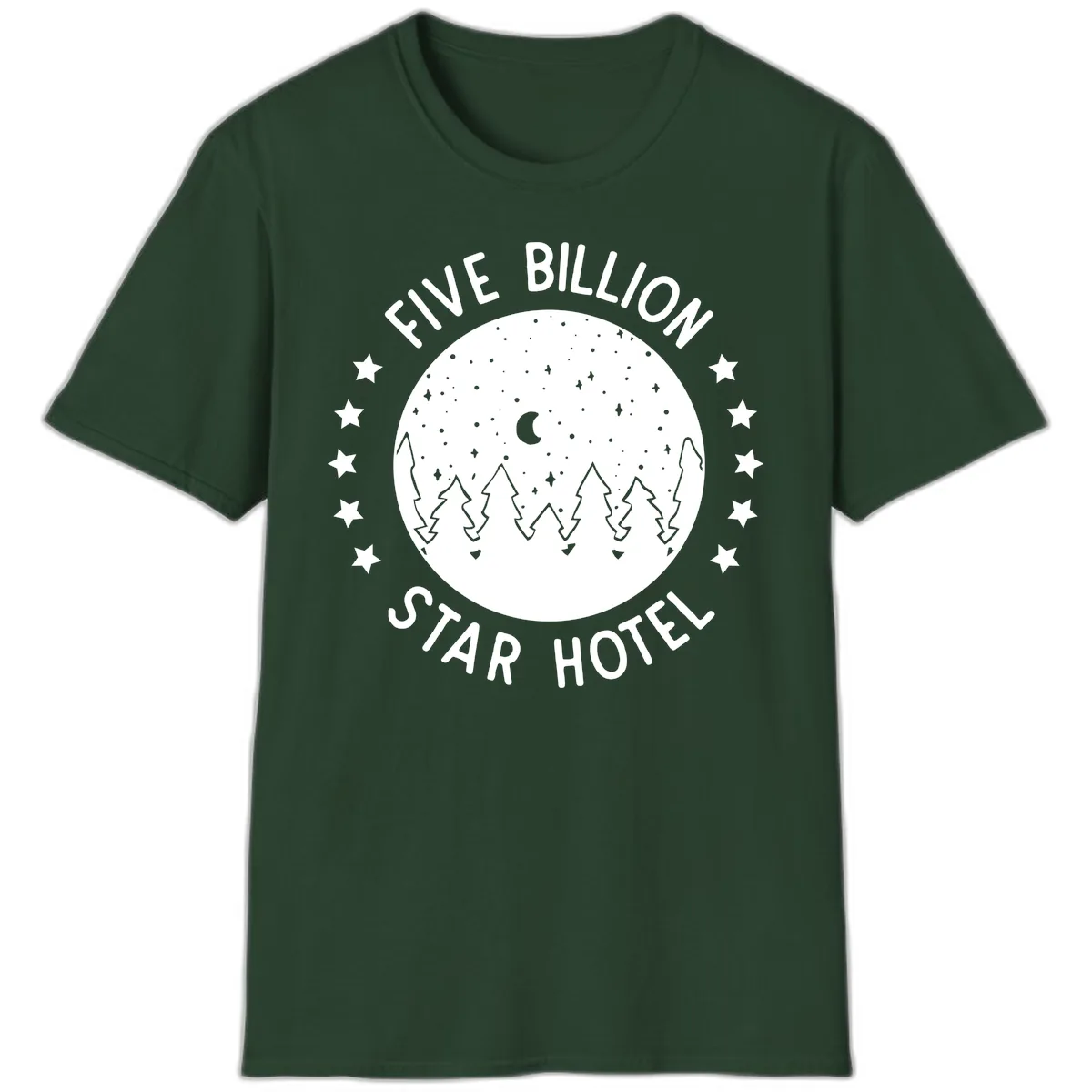 Five Billion Star Hotel T-Shirt in Forest Green