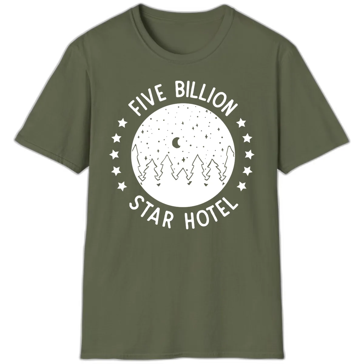 Five Billion Star Hotel T-Shirt in Military Green