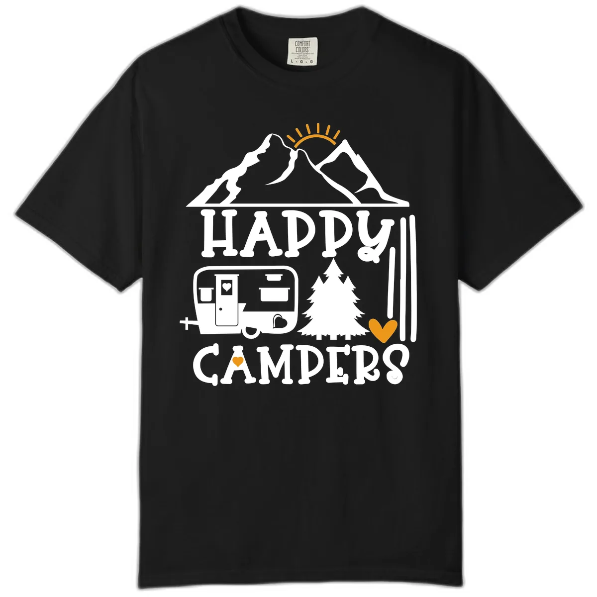 Happy Campers Mountain Retreat Comfort Color in Black