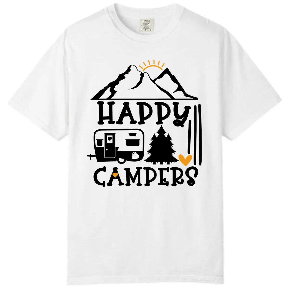 Happy Campers Mountain Retreat Comfort Color in White