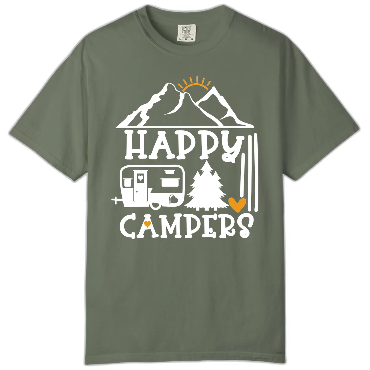 Happy Campers Mountain Retreat Comfort Color in Moss