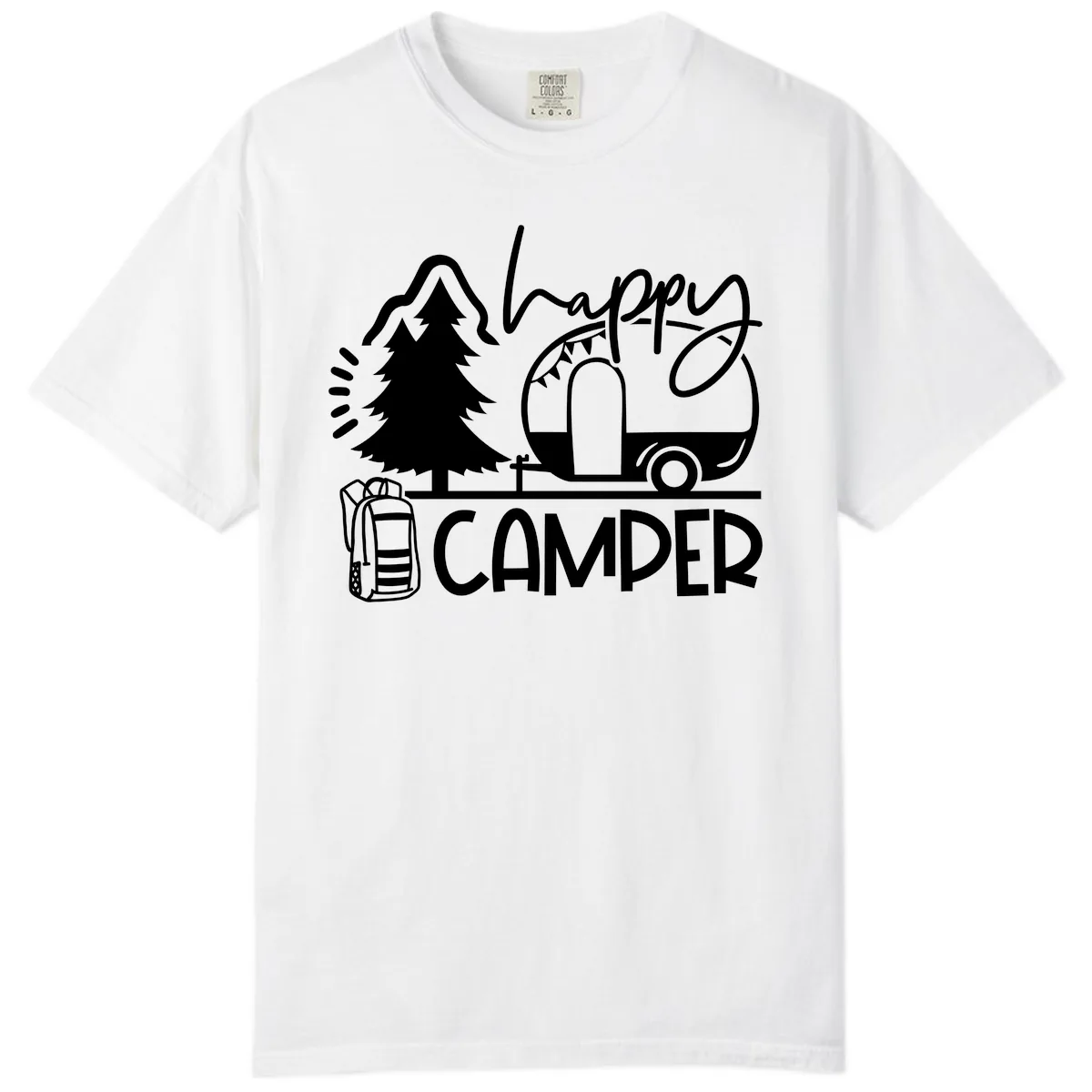 Happy Camper Adventure Comfort Color in White