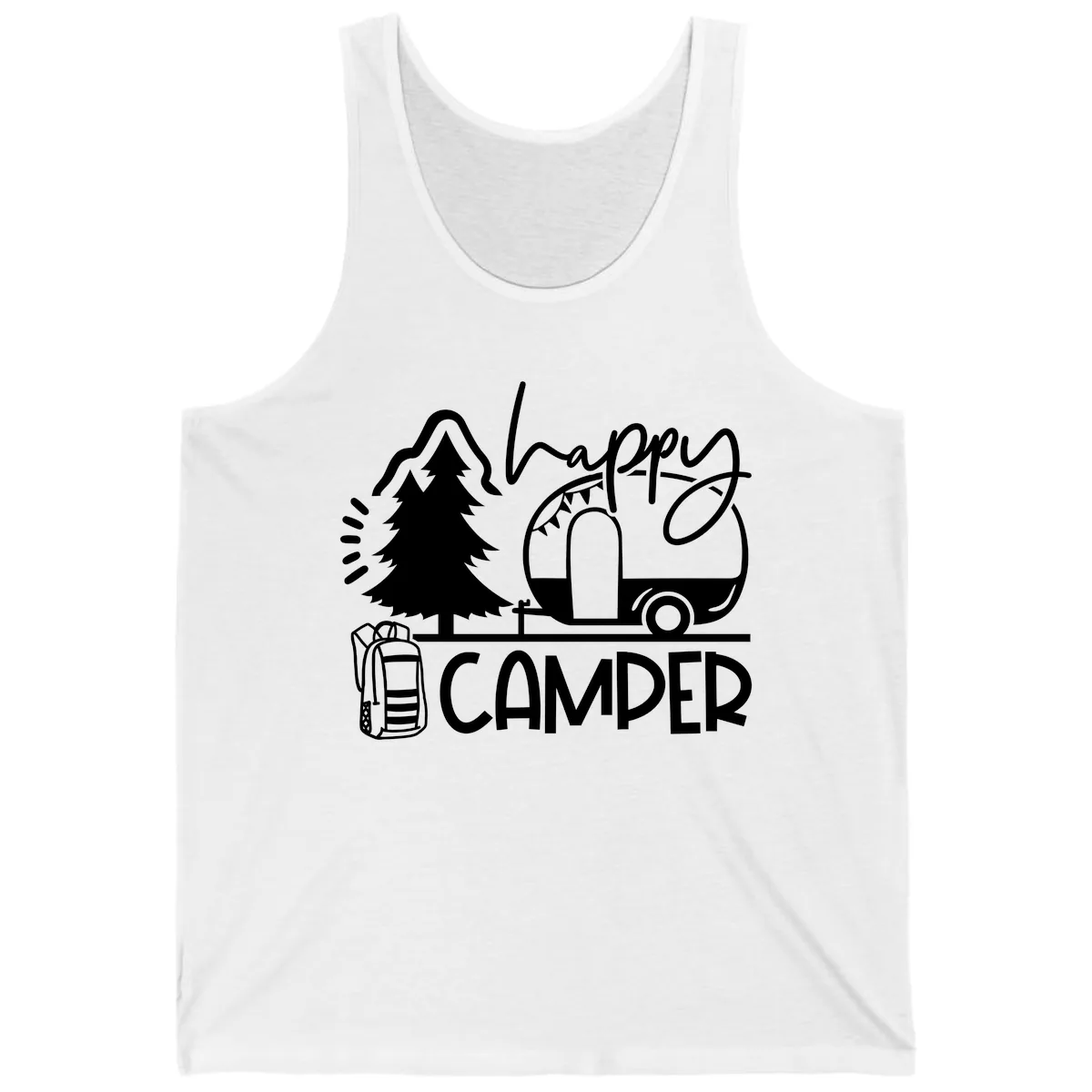 Happy Camper Adventure Tank in White